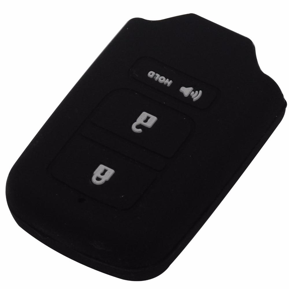 Jingyuqin 3 Buttons Silicone Car Key Fob Cover For Honda Vezel City Civic Jazz BRV BR-V HRV Keyless Entry Case Protect Holder
