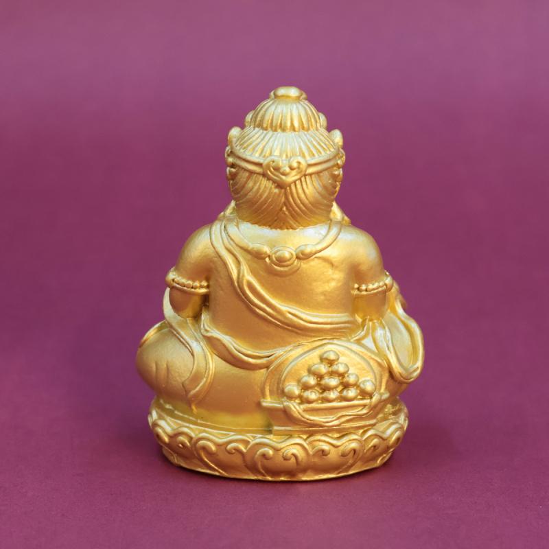 New Style of Figurine Treasure Bowl Yellow of Sitting God of Wealth Home Worship Statue Livi