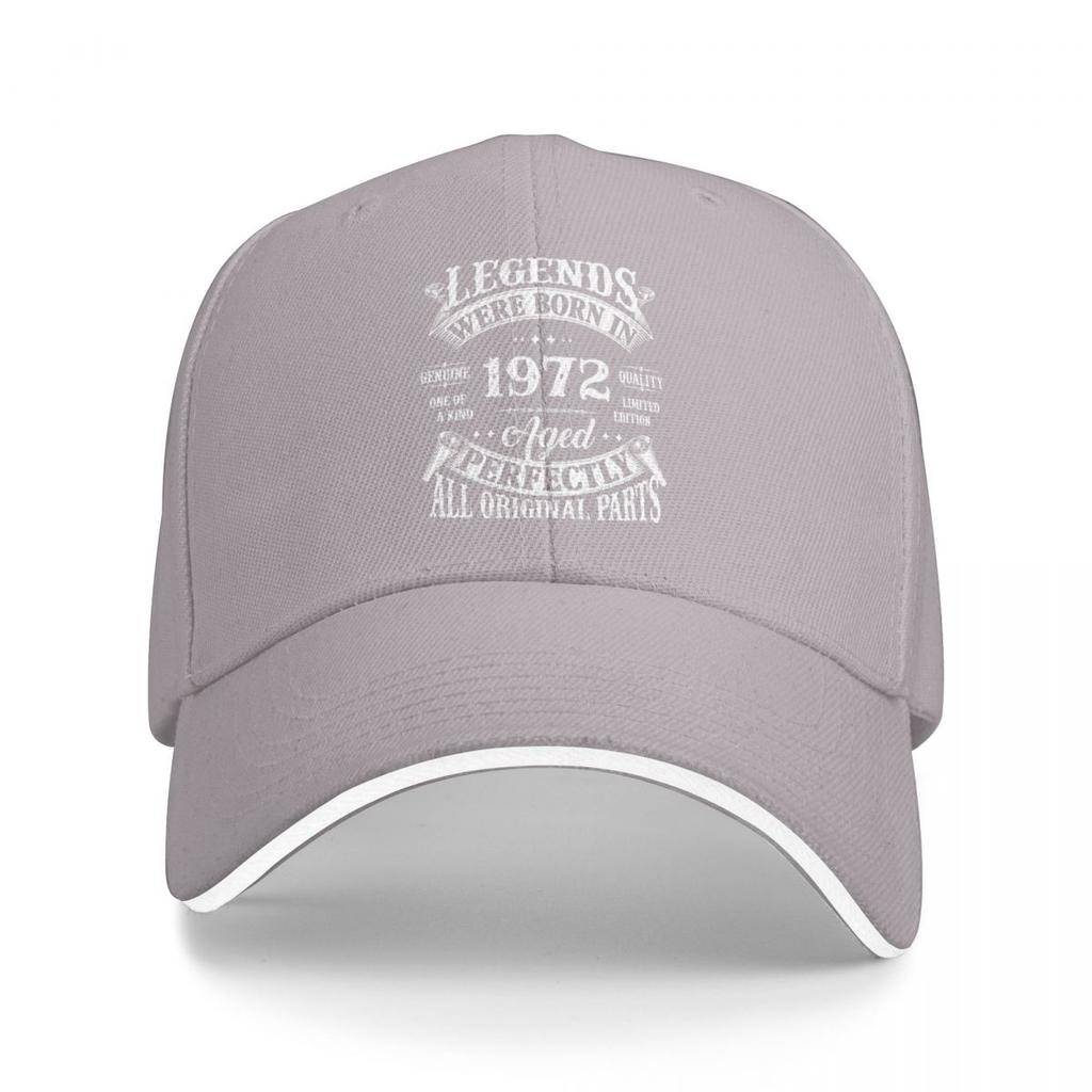 Baseball Caps 53rd Birthday Vintage Legends Born In 1972 53 Years Old Customized Unisex Sport Spring Caps