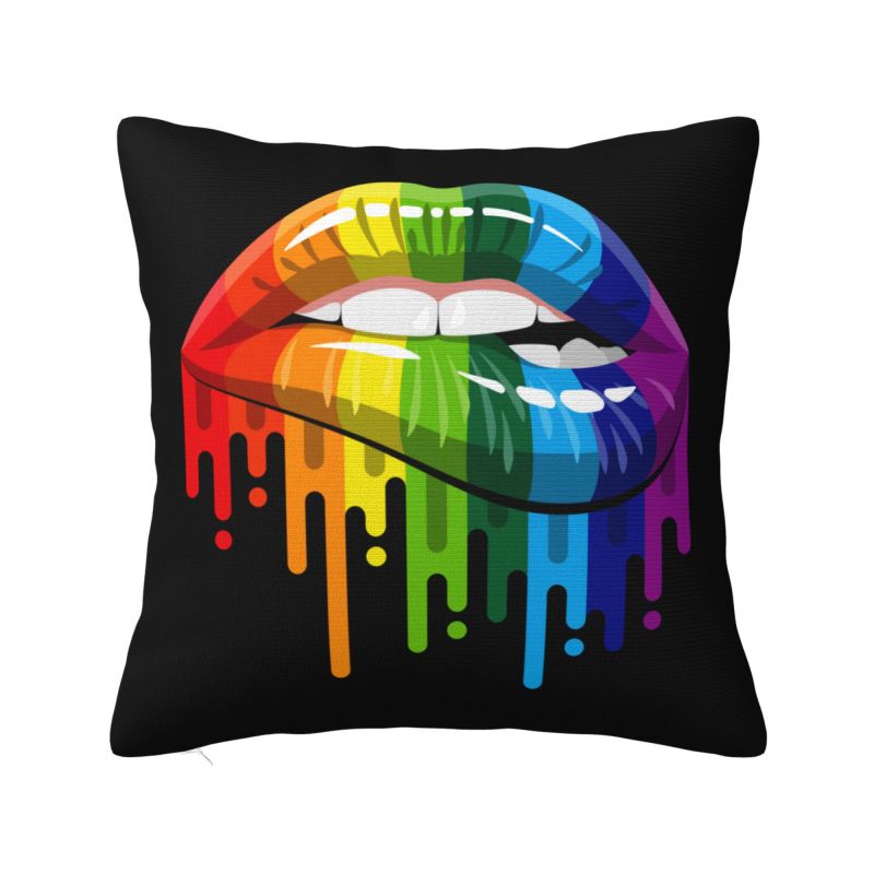 Distressed Gay Bear Pride Flag Stripe Throw Pillow Case Home Decor Cushions Cover For Sofa Car Seat Square Polyester Pillowslip