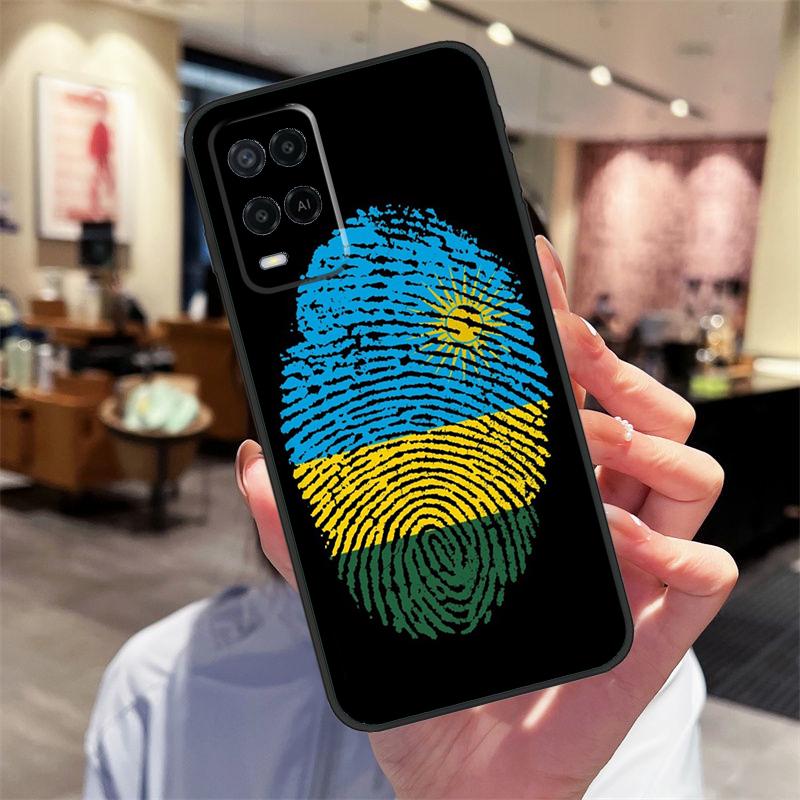 Rwanda Flag Coat Of Arms Case For Oppo A94 A74 A54 A18 A38 A58 A78 A98 A40 A60 A80 A16 A76 A96 A15 A17 A77 A57S Cover