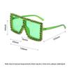 Sunglasses Women Oversized Square Diamond Men Fashion Rhinestone Sun Glasses Lady Luxury  Designer Eyewear UV400 Unisex