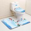 Christmas Bathroom Floor Mat Toilet Three-Piece Set