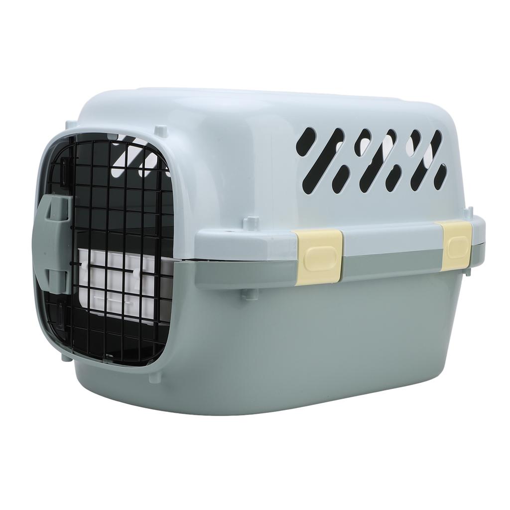 Cat Travel Carrier Large Space Lockable Door 4 Sides Ventilation Portable Hard Sided Dog Pet