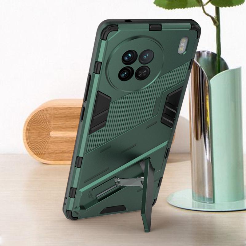 For Vivo X90 Pro Plus 5G Armor Shockproof Phone Case Back Cover Magnetic Kickstand Anti-Fall Protect Coque Cases