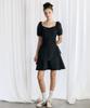 HYFVE Shirred Sleeve Puff Asymmetrical Mini Dress