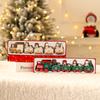 Christmas Wooden Train Sculpture Merry Christmas Decorations for Home 2026 Xmas Ornament Navidad Noel Gifts New Year Gifts