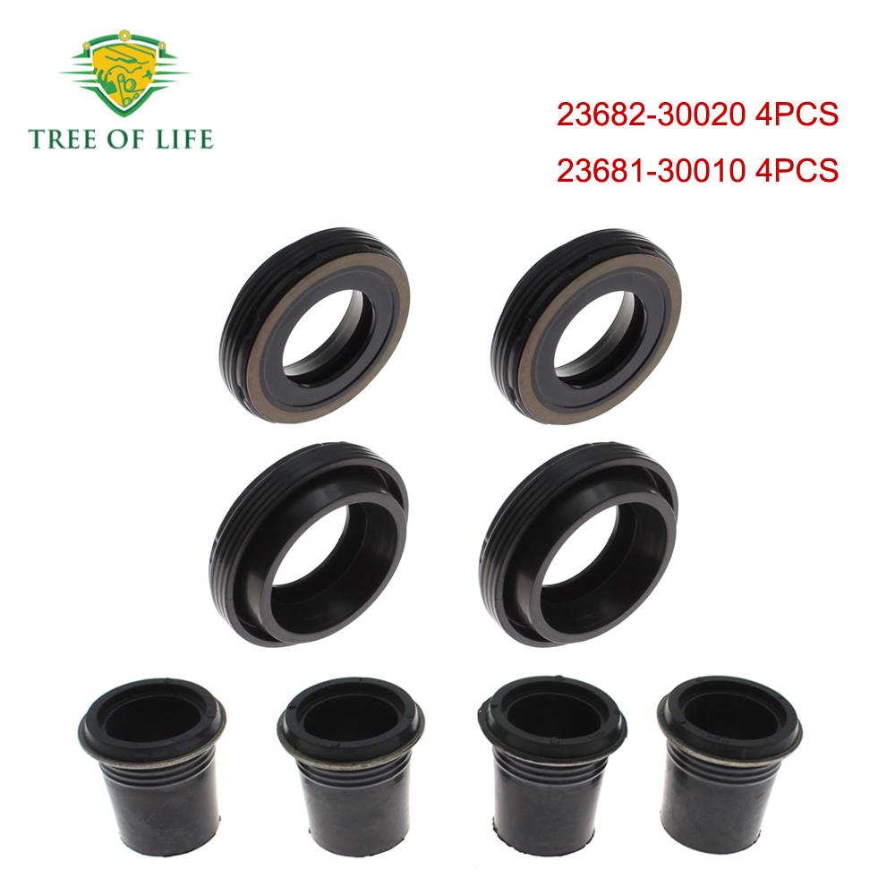 Cylinder Head Rocker Cover & Fuel Injector Nozzle Holder Seal Gasket For TOYOTA HILUX 2KD KUN25 KUN26 HIACE KDH200 23681-30010 8PCS