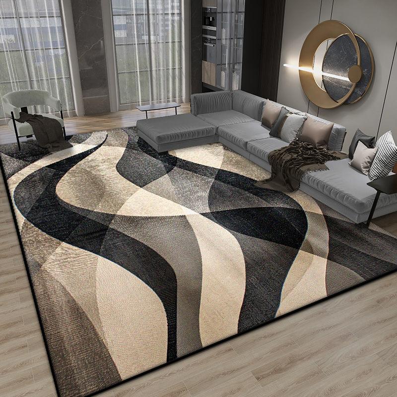Nordic Abstract Large Living Room Carpets Modern Decoration Bedroom Bedside Fluffy Soft Rug Office Non-slip Washable Mat Floor