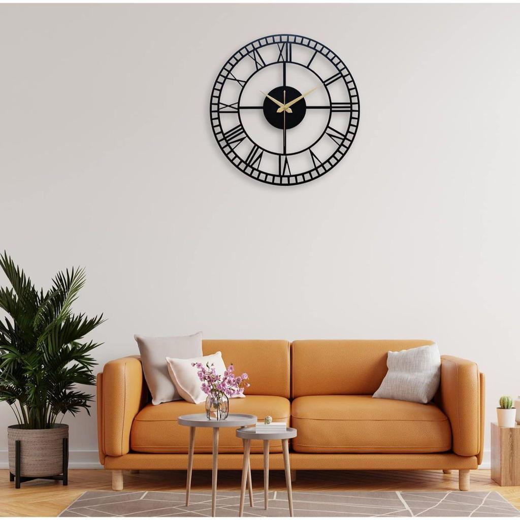 Metal Analog Wall Clock for Living Room, Office, Kitchen, Home and Hall Fancy Big Size Modern Wall Watch for Home Decor (40CM)