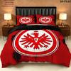Frankfurt Football Pattern Bedding Quilt Set Quilt Cover Pillowcase Home Birthday Gift(1 * duvet cover + 2 * pillowcase, without core)