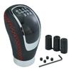 Arenbel 6 Speed Leather Shift Knob Automotive Gear Knob Car Accessories Manual Auto Universal Red