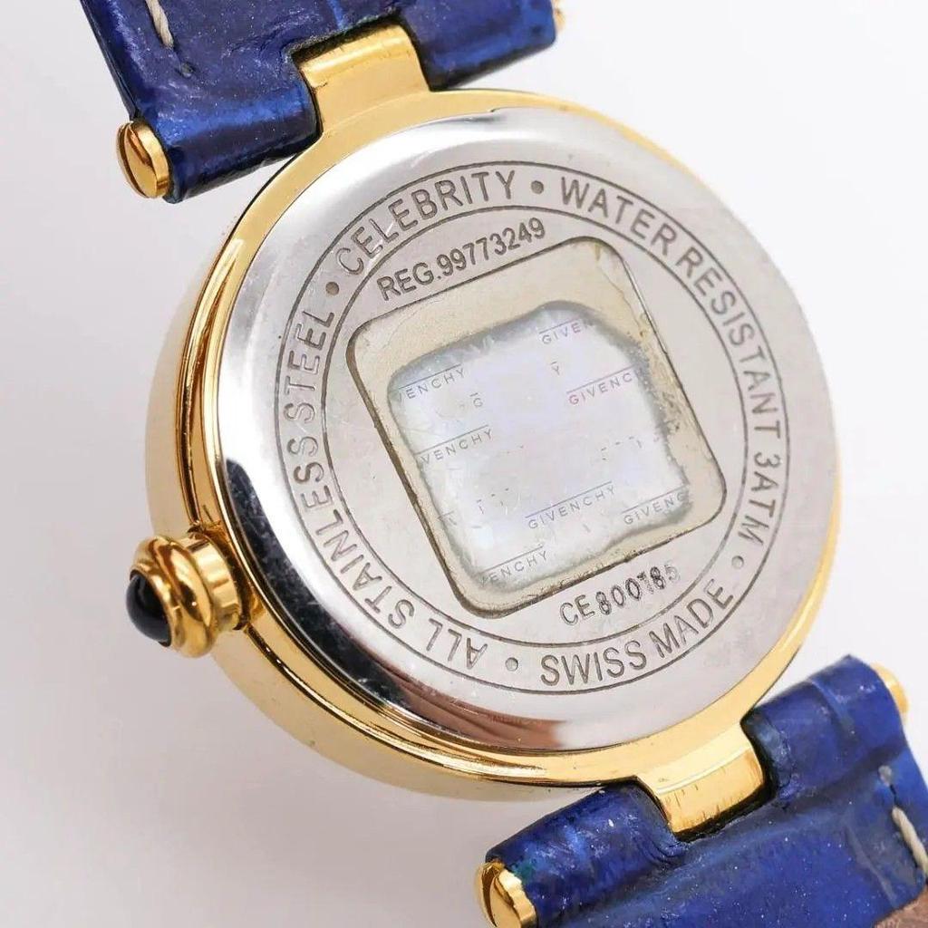 Used Operation GIVENCHY Watch Shell 4P Stone Gold Roman 3782