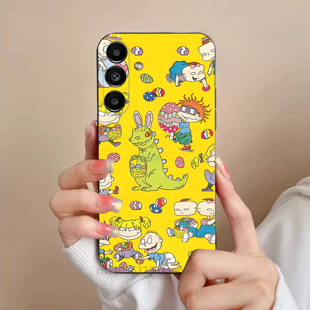 

Rugrat Chuckie A-Angelica Phone Case For Samsung S25,24,23,22,21,S20,Ultra,Plus,FE Black Soft Cover SamsungS21lite