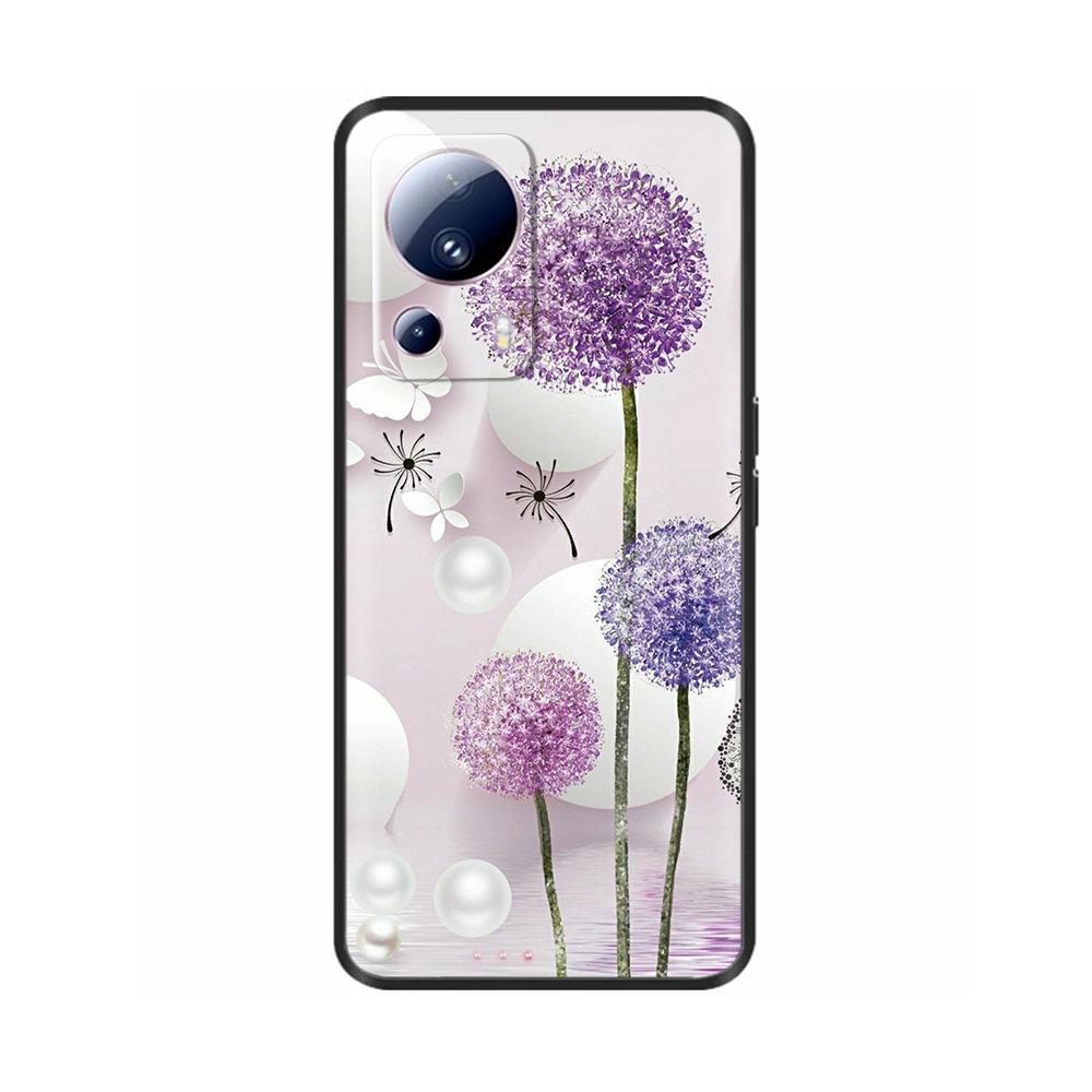 For Xiaomi 13 Lite Case For Xiaomi Mi 13 Lite 5G Flower Soft Liquid Silicone Cover For Xiaomi13lite Protection Back Cover Fundas