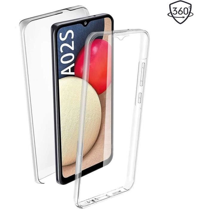 Coque pour Samsung Galaxy A02s - PROSHOP - Silicone Antichoc - Protection 360 - Transparente - Souple