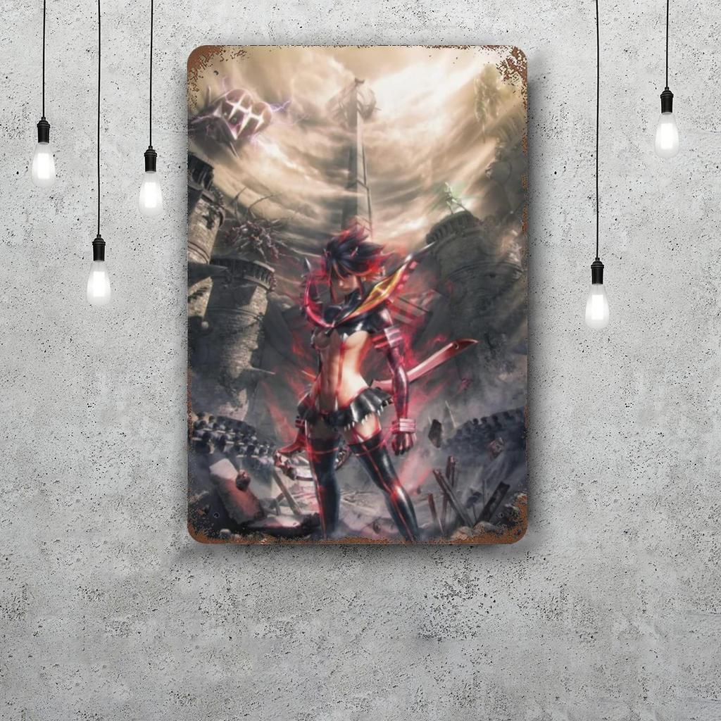 ryuko matoi Retro Vintage Tin Sign Poster Decorative Plaque Metal Plate Wall Decor