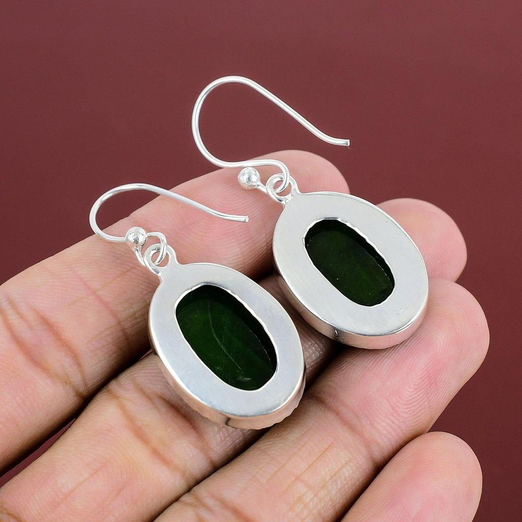 Green Fire Labradorite Earring Genuine Gemstone Earring 925 Sterling Silver Earring Handmade Earring Gifts For Her Real Labradorite Jewelry