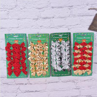 Sada 12 ks sladkých mašlí Bowknot vánoční stromeček závěsné ozdoby Xmax stromové ozdoby