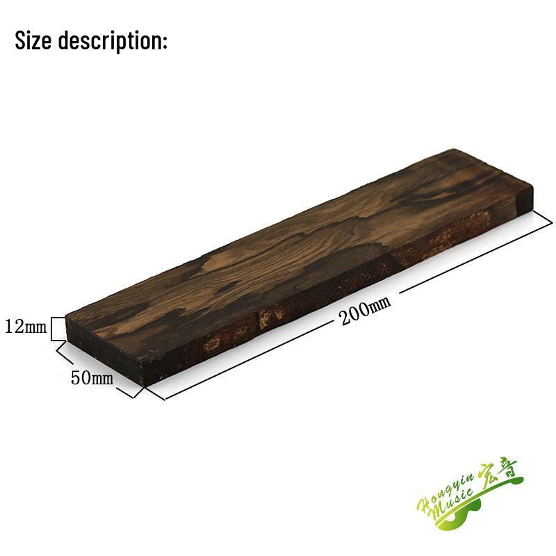 Ebony Rosewood Solid Wood Guitar Bridge Felt - Handmade Lower Drive Square Stock