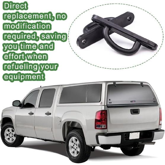 2 PCS Rotary Latch D Shape Striker Plates Compatible with Century Leer Truck Cap Parts 100LE 100XL D-Loop Striker Plate Truck Caps Replaces