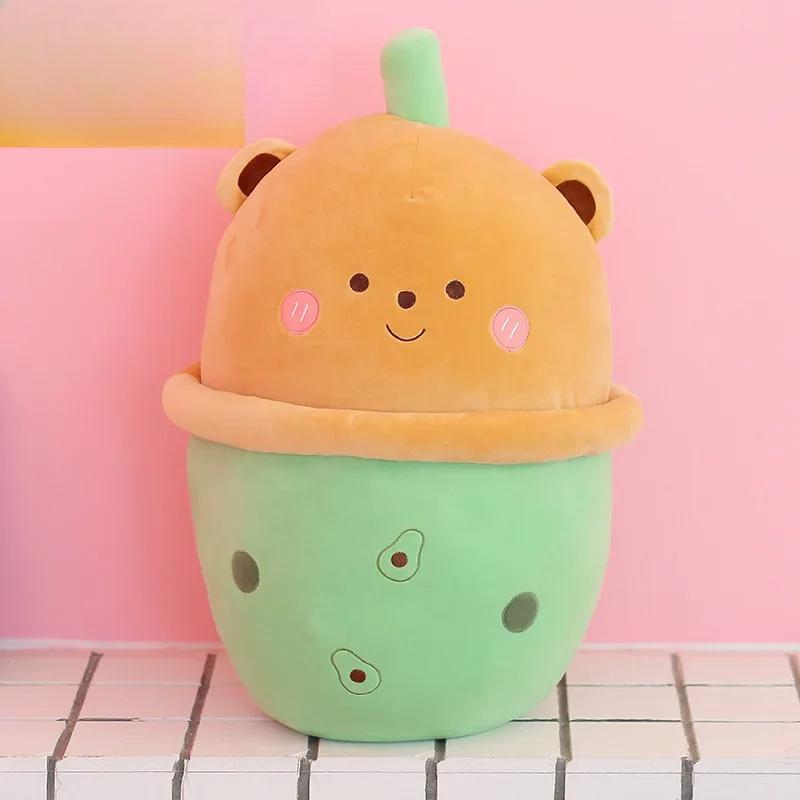 Cute Milk Tea Animal Plush Pillows Rabbit Plush Pliiows Bear Plush Pillows Dinosaur Toy Plush Pillows Girl Gifts Sofa Pillows