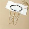 Sexy Beach Imitation Pearl Thigh Chain Female Fringed Body Chain, Metal Fashion Chain Personalized Leg Chain
