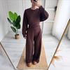 2025 Summer Women’s Fashion Set: Round Neck Top & High Waist Casual Pants