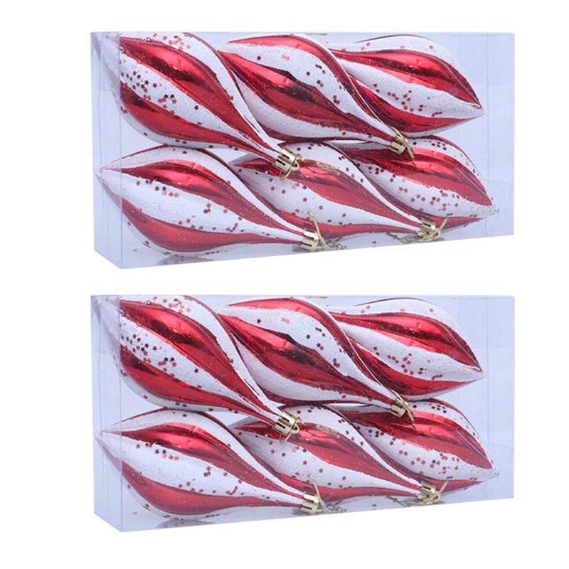 

2 Box Plastic Holiday Decoration Balls For Christmas Tree Window Display Party Scene Styling Accessories