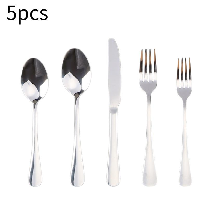 Elegant Gold-plated Stainless Steel Cutlery Set For Western Dining With Steak Knives Forks And Spoons