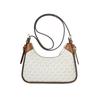 Michael Kors Mk Wilma Classic Monogram Logo Chain Zip Closure Coated Canvas Crossbody Bag Small Women crossbody bag Vanilla Brown 35H3G3WC5B-VANILLA