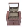 Wooden Jewelry Box For Women Organizer Case 5-Layer Large Capacity With Mirror And 4 Drawers