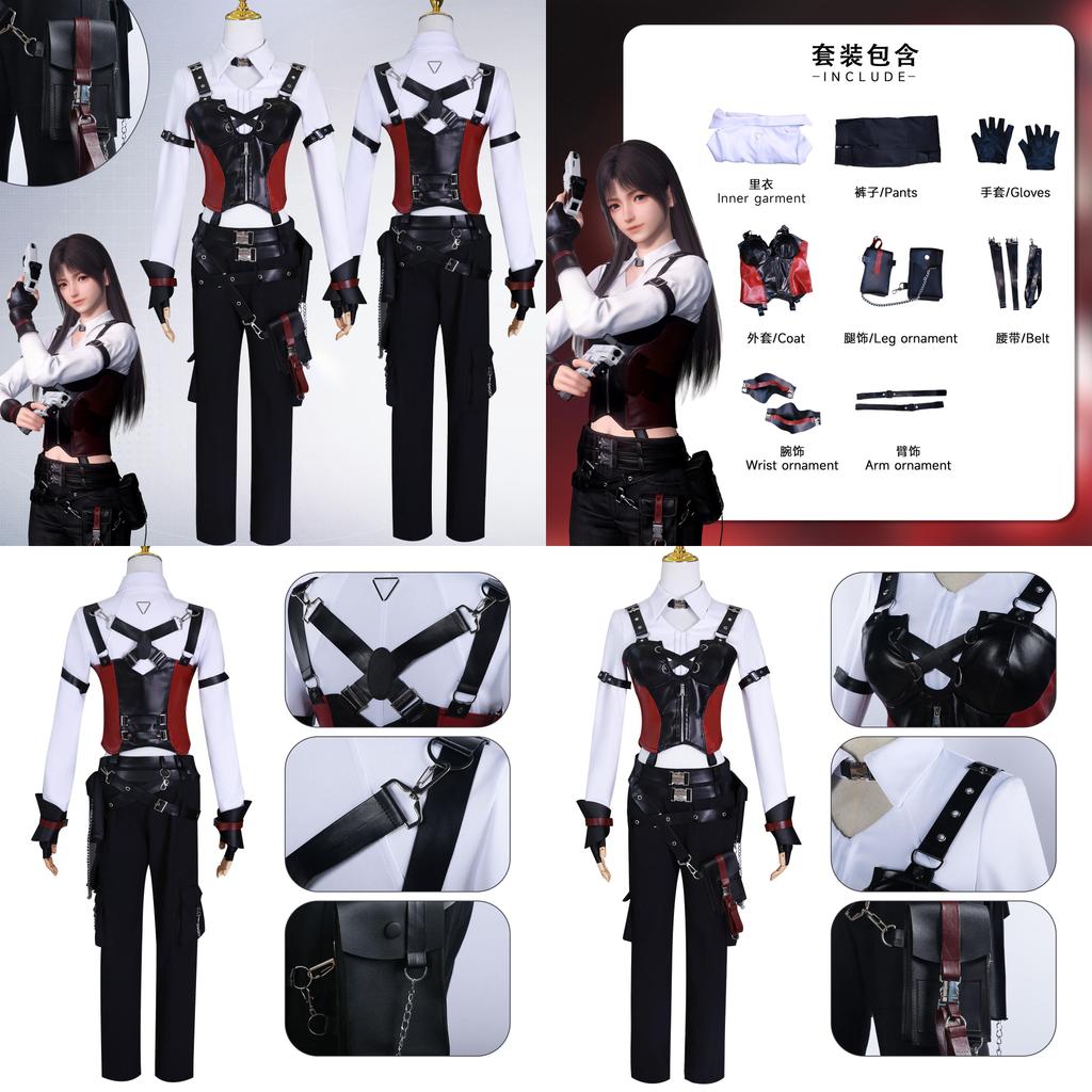 Coscosplay Street Fashion Hunter Miss Costume Set In Polyester For Game Anime Roleplay