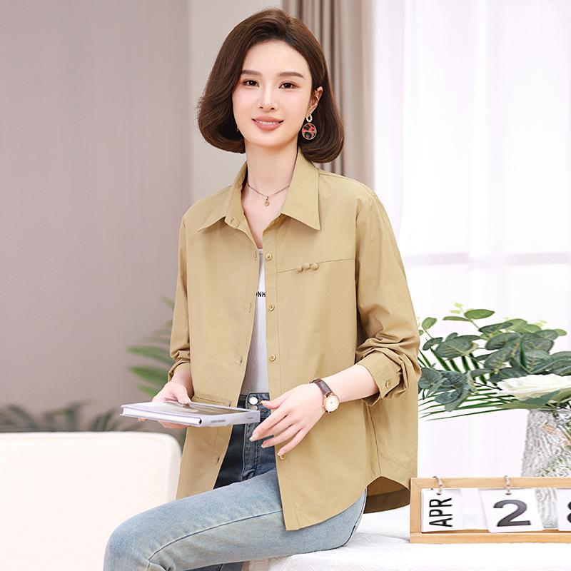 

Женская короткая куртка весна-осень 2025: Стильный маленький топ для мам среднего и пожилого возраста L хаки