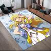 Idolmaster Collection Anti-Slip Floor Mat, Rectangular Carpet for Game Room, Bedroom & Living Area, Home Decor