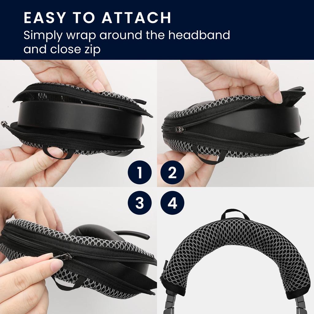 Kwmobile Kopfhörerbezug Kompatibel mit Sony ULT WEAR Kopfbügelbezug Einfach zu installieren Nylon Schwarz -