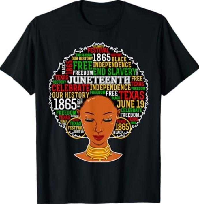 New Juneteenth Shirts Women Juneteenth Tshirt Afro Juneteenth T-Shirt XL