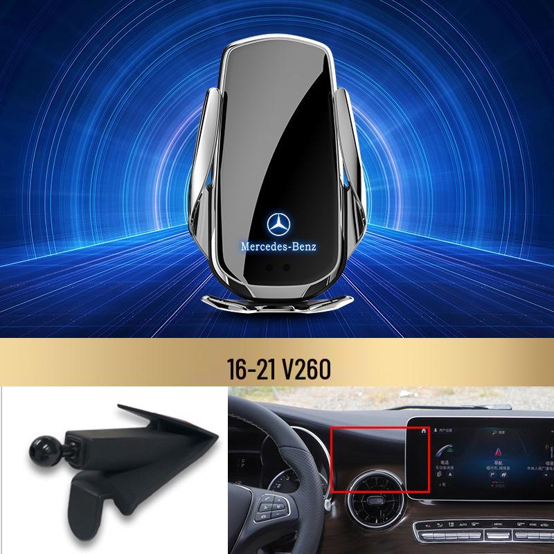 Bezdrátový držák telefonu s rychlým nabíjením Mercedes-Benz pro třídu C/třídu R/třídu S/třídu E/GLK/třídu B