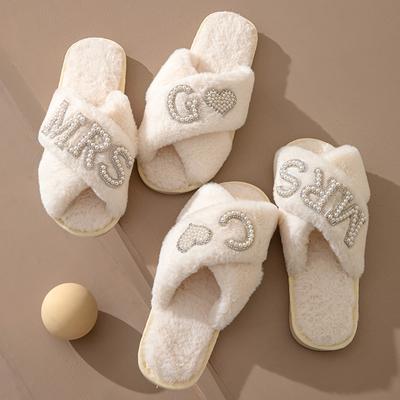 MRS Pantofole di Peluche Nuove da Donna, Pantofole di Cotone da Casa Spesse e in Pile, Pantofole da Casa