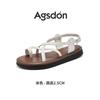 Augustine toe sandals girl 2025 new summer word with beautiful fairy wind soft bottom beach cool slippers