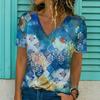 Summer T-shirt for Women Tops Women T-shirt Flower 3D Print Child Adult T-shirt Fashion Short Sleeve Casual Female Clothing