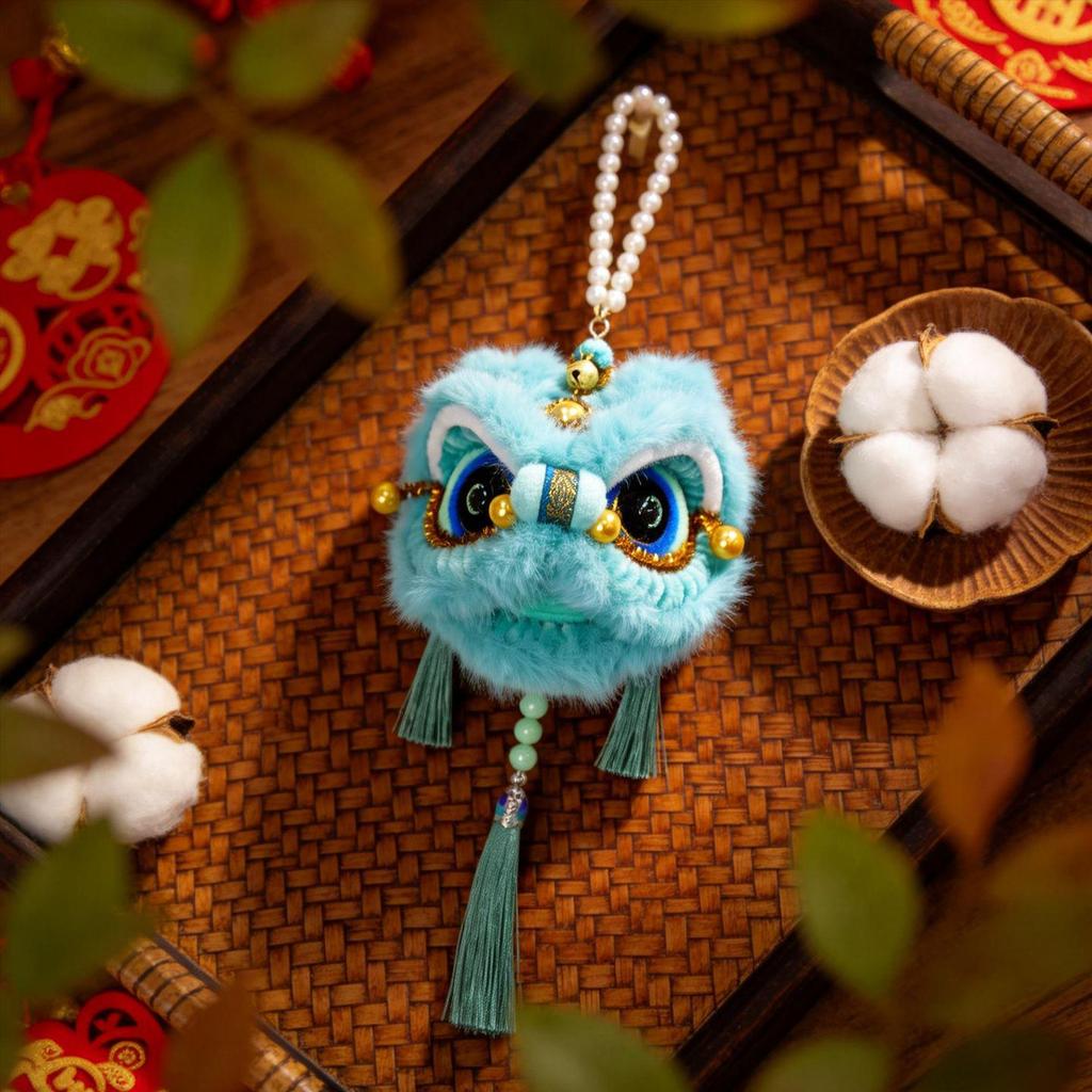 Luminous Lion Dance Lantern Plush Toy - New Year Children's Hanging Ornament