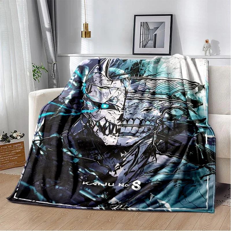 3D Kaiju No.8 Anime Cartoon Soft Flannel Blanket for Bed Bedroom Sofa Picnic,Throw Blanket for Cover Office Gift Kids
