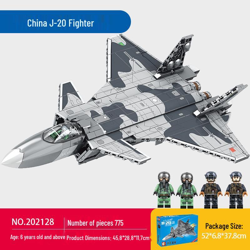 Senbao J-20 Fighter Military Series Building Blocks Model Kit for Boys