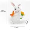 Landscape Lamp Rabbit Figurine,with Butterfly and Tulip Garden Decoration Animal Ornament for