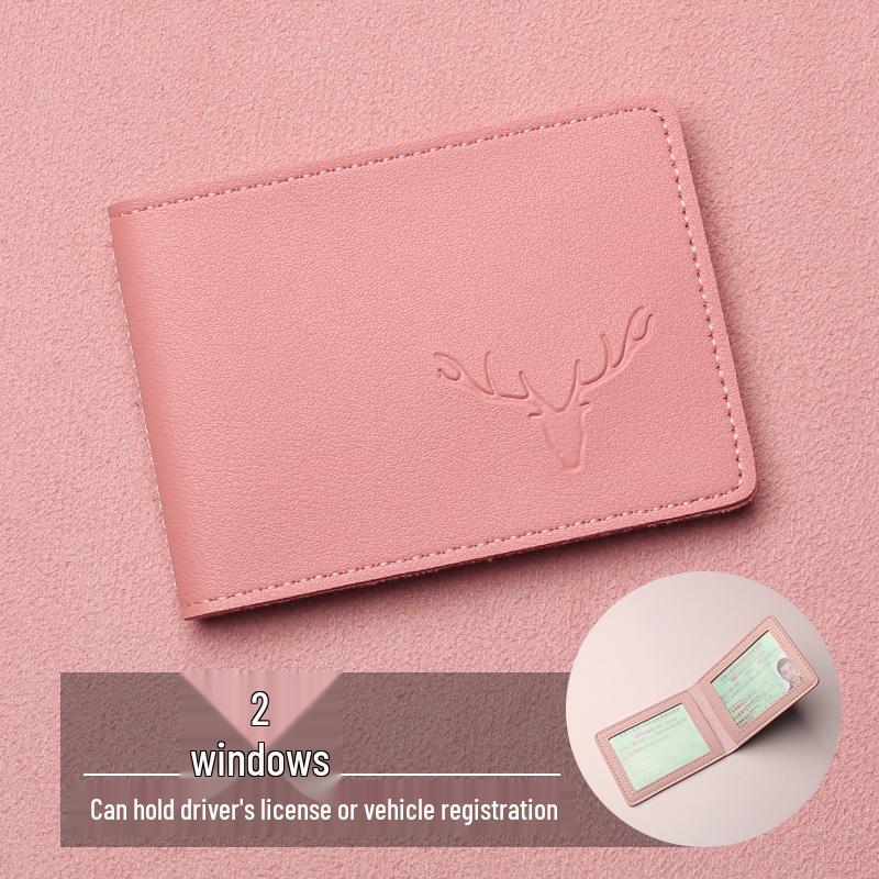 Men's 2025 Style Two-in-One Motor Vehicle License Leather Cover and Card Holder