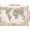 84.1*118.9cm Póster de Mapa Mundial Grande para Pared Estilo Retro Vintage Mapa Político para Decoración de Hogar Oficina Escuela Herramientas de Viaje Mapa del Mundo