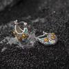 Ethnic Tibetan Sunflower Drip-Glaze Earrings, Retro Bohemian Style