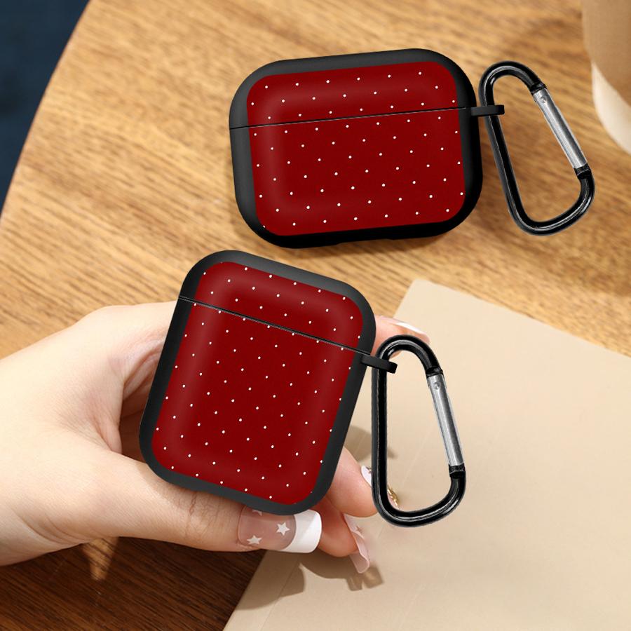 Red White Polka Dots Earphone Cases Cover Case For Airpods 4 1 Pro2 3 2 Pro Pro3