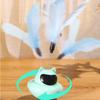 Feather Attachment Suction Cup Cat Teaser Wand Tumbler Design Anti-Boredom Self Play Teaser Wand Tumbler Base Feather Solo Play